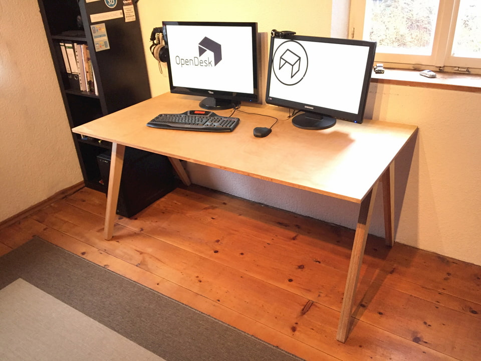 Self Built Office Table Studio Desk By Opendesk Cc Konkludenz